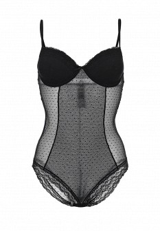 Боди Mango, цвет: черный. Артикул: MA002EWECU35. Женская одежда / Нижнее белье и одежда для дома / Боди